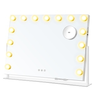 Καθρέφτης μπουντουάρ και μακιγιάζ V1 LED Songmics Λευκό 62.5x10x45.8 cm - Img 2