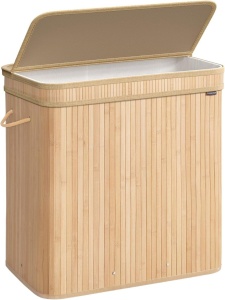 Καλάθι απλύτων Songmics Μπεζ 62.5x41.5x61 cm