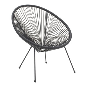 Καρέκλα scoica de gradina, Acapulco, Μαύρο, 68.5x74.5x84 cm
