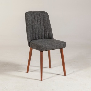 Καρέκλα Vina 1053 - Ανθρακί, Walnut
