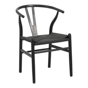 Καρέκλα Wishbone Μαύρο 53.5x57x74 cm