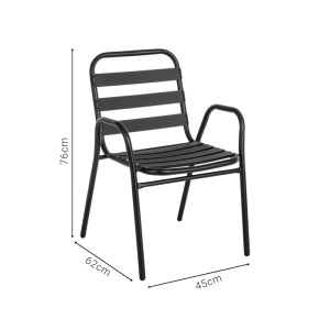 Καρέκλα κήπου Sussie Μπεζ 45x62x76 cm - Img 4