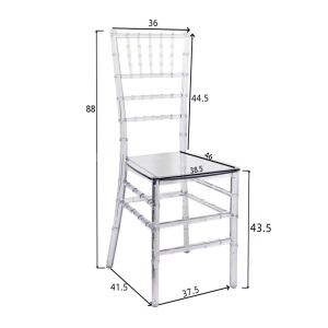 Καρέκλα κήπου Tiffany transparent PC 38.5x46x88 cm - Img 5