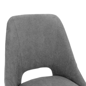 Καρέκλα Initiate material teddy γκρι-μαύρο πόδι μεταλλικό 48x57x85 cm - Img 5