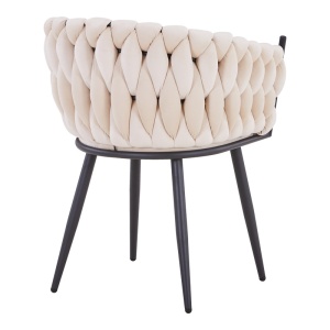 Καρέκλα Vivian βελούδο μπεζ πόδια metalice negre 61x55x80 cm - Img 2