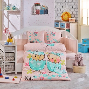 Κλινοσκεπάσματα Bebe Lovely Salmon (Βαμβάκι Poplin)