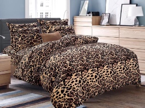 Κλινοσκεπάσματα με Λάστιχο 180x200 cm, Leopard 6 Τεμάχια (Cocolino)