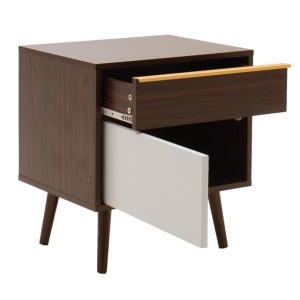 Κομοδίνο Nastia Dark Walnut 48x39x53 cm - Img 3