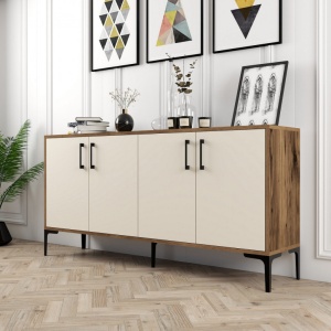 Κονσόλα Kiev 160 - Walnut, Cream - Img 2