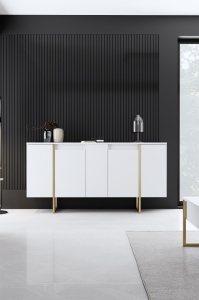 Κονσόλα Luxe Λευκό 160x35x80 cm - Img 3