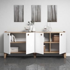 Κονσόλα Sumer H3020 Oak-Λευκό - Img 3