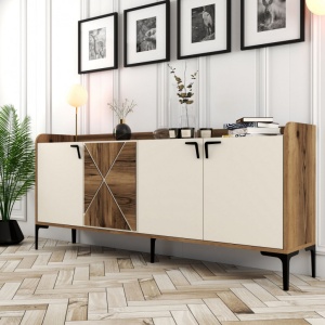 Κονσόλα Venedik Walnut-Cream - Img 2