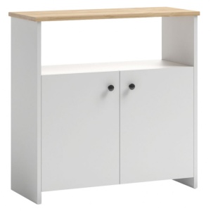 Κονσόλα Marcel Λευκό-Oak 80x32x80 cm
