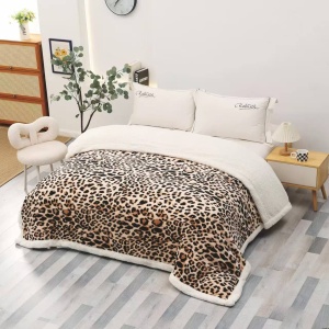 Κουβέρτα Cocolino με γουνάκι, Danger Leopard 200x230 cm