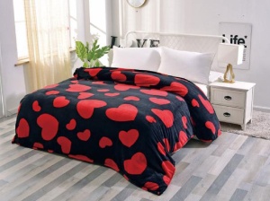 Κουβέρτα Cocolino Black Heart 200x230 cm
