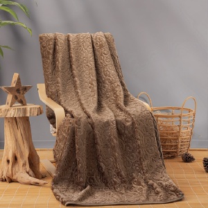 Κουβέρτα Emboss Cottonbox Cappuccino, 220x240
