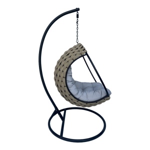 Κούνια Κήπου Makito Pako World, Μαύρο, PVC, Μπεζ-Γκρι, 100x105x195 cm - Img 4