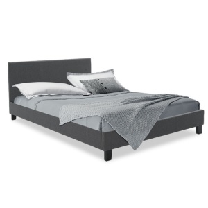 Κρεβάτι διπλό 150x200 cm Nevil 3134 Σκούρο Γκρι