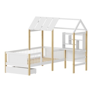 Κρεβάτι Bedria Montessori Λευκό 178x196x166 cm