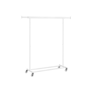 Κρεμάστρα με Ρόδες Songmics Λευκό 134x45.4x160 cm