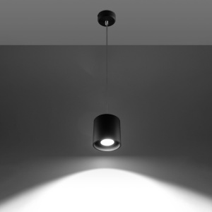 Κρεμαστό φωτιστικό Orbis, Μαύρο, 10x10x110 cm - Img 3