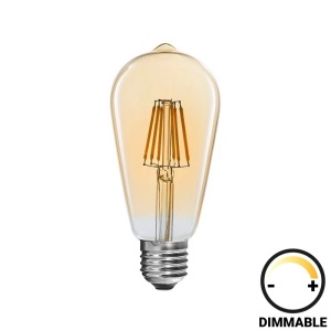 Λαμπτήρας LED ST64 Dimmable 4W E27, Amber, 6.4x6.4x14.7 cm