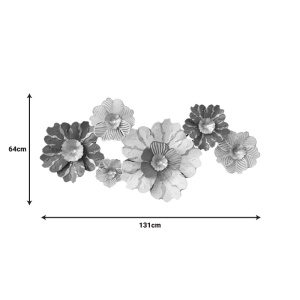 Μεταλλική Διακόσμηση Τοίχου Daisy Pako World χρυσόiu 131x64x9.5 cm - Img 2
