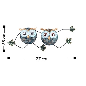 Μεταλλικός πίνακας Owl Πολύχρωμος 77x28 cm - Img 3