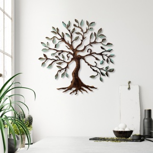Μεταλλικός πίνακας Tree Πολύχρωμος 60x60x1.5 cm - Img 2