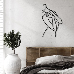 Μεταλλικός πίνακας Woman Μαύρο 53x86 cm - Img 3