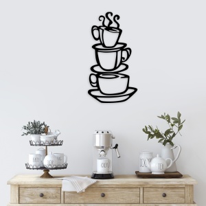 Μεταλλικός πίνακας Coffee Μαύρο 40x75 cm