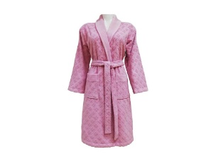 Μπουρνούζι Jacquard Velour, Unisex, Clerica Ροζ