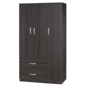 Ντουλάπα Zelia με 2 Πόρτες και Συρτάρια Χρώμα wenge90x42x180cm