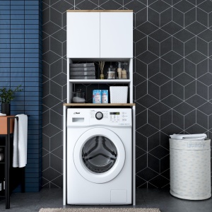 Ντουλάπι για Πλυντήριο Ρούχων KD101 Λευκό 65x183.6x60 cm