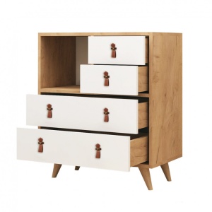 Ντουλάπα Dressing Fallow Oak-Λευκό - Img 3