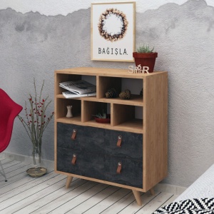Ντουλάπα Dressing Marco Oak-Dark Concrete - Img 2