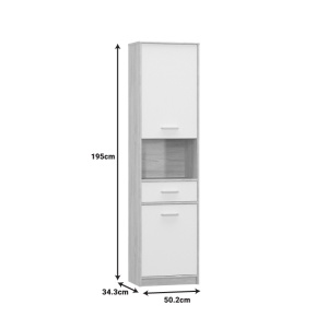 Ντουλάπι Κουζίνας Letto Pako World Δρυς 50.2x34.3x195 cm - Img 2