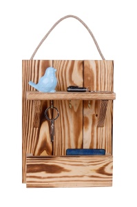 Ξύλινη κλειδοθήκη 214 Φυσικό 31x24x8 cm