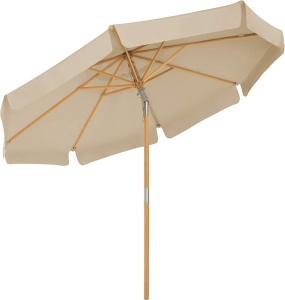 Ομπρέλα ηλίου, Songmics, 3 m, Οκτάγωνη, UPF 50+, Κρεμ