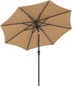 Ομπρέλα σκίασης, Songmics, 2,7 m, UPF 50+, Καμηλό