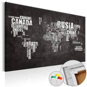 Πίνακας από φελλό - Spanish Geography [Cork Map - Spanish Text] 60x40 cm