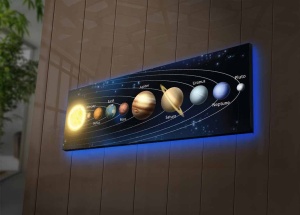 Πίνακας καμβά με φωτισμό LED 3090NASA-021 Πολύχρωμο 30x90x3 cm