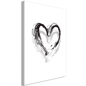 Πίνακας - Brush Heart (1 Part) Vertical 80x120 cm