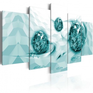 Πίνακας - Embedded In Turquoise 200x100 cm