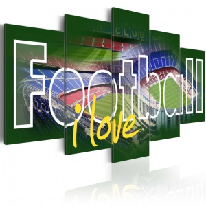 Πίνακας - I Love Football 100x50 cm