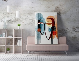 Πίνακας WY244 Πολύχρωμος 70x100x2 cm