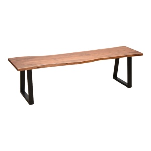 Παγκάκι Miles Slim, Καφέ, 160x40x45 cm