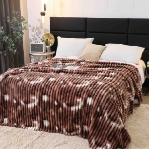 Παχιά Κουβέρτα Cocolino Stripe V3 Brown Stain 200x230 cm - Img 2