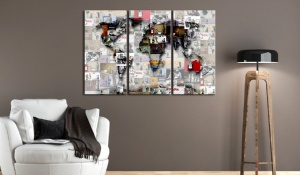 Πίνακας από φελλό - Modern World's Map [Cork Map] 90x60 cm - Img 2