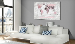 Πίνακας από φελλό - Pink Continents [Cork Map] 60x40 cm - Img 2